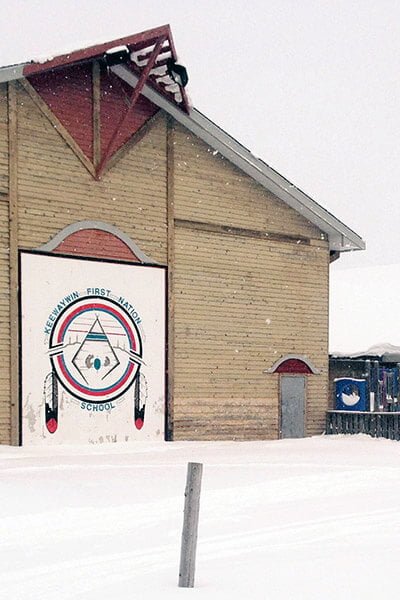 Exterior school photo in Keewaywin First Nation