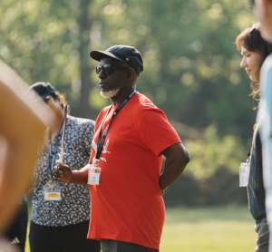 Terrance at the opening circle